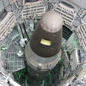 Titan II ICBM in its silo. Missiles like these could have been used to deliver a nuclear warhead during the Cold War.