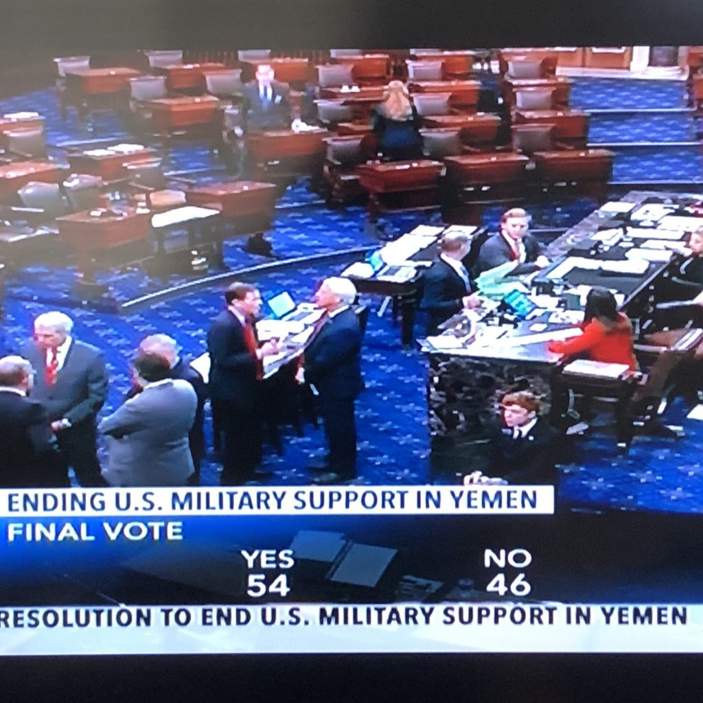 Senate Votes Again for Ending U.S. Role in Yemen War